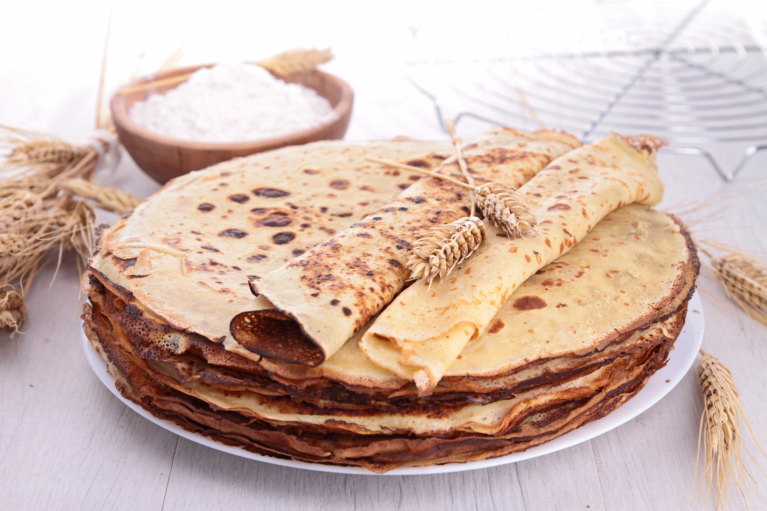 crepe and ingredients